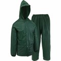 West Chester Protective Gear Protective Gear 2XL 2-Piece Green PVC Rain Suit 44100/XXL